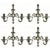 Metal Regency Style Silvered Bronze Two-Arm Sconces - Set of 4 For Sale - Image 7 of 7