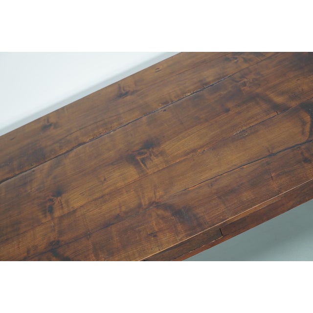 Rustic 19th Century French Rustic Farmhouse Dining Table For Sale - Image 3 of 14