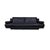 Rolf Benz 6500 Three-Seater Leather Sofa Black Couch Manual Function For Sale - Image 14 of 14