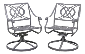 Telescope Casual Pair of 'Cadiz' Cast Aluminum Patio Swivel Rockers
