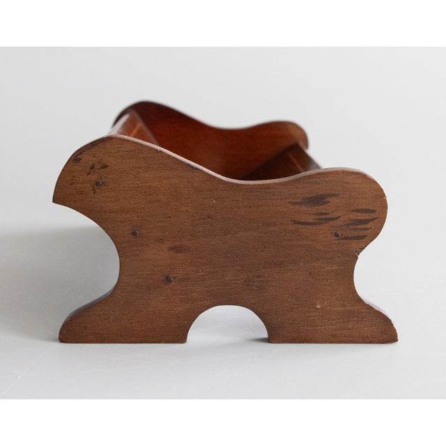 Antique English Mahogany Book Trough Rack Stand For Sale - Image 4 of 10