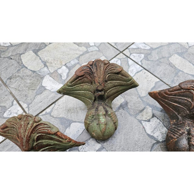 Art Nouveau Cast Iron Bathtub Legs with Eagle Claw Design, Set of 4 For Sale - Image 3 of 8