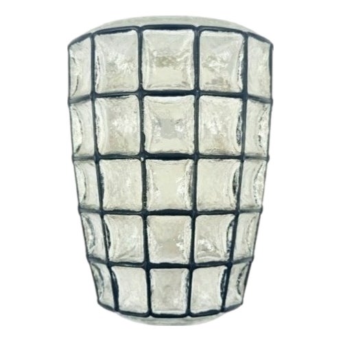 Mid-Century Modern Glass Wall Light from Limburg, Germany, 1970s For Sale