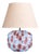 Hand-Blown Glass Table Lamp with Linen Shade in Azure Speckled by Svitanok For Sale