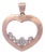 Chopard Happy Diamond Gold Pendant 18k Rose 7 Floating Heart Shape For Sale