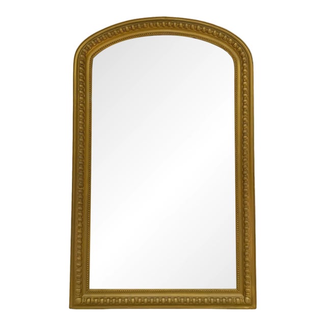 19th Century Large French Louis Phillipe Carved and Giltwood Mirror For Sale