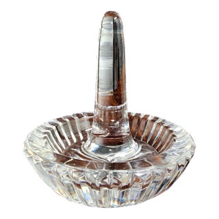 Waterford Vintage Fine Cut Crystal Round Pin Dish For Sale