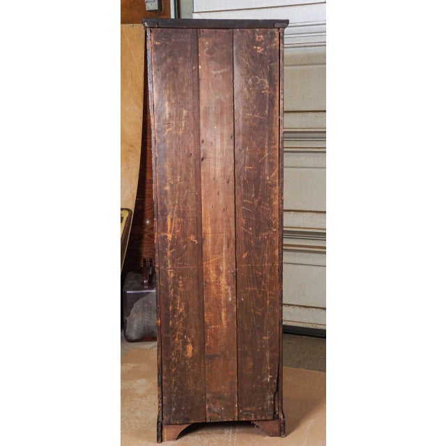 Black English Painted Pine Eleven-Drawer Tall Chest For Sale - Image 8 of 9