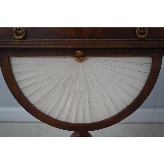 Maitland Smith Mahogany Drop Side Empire Sewing Table For Sale - Image 15 of 18