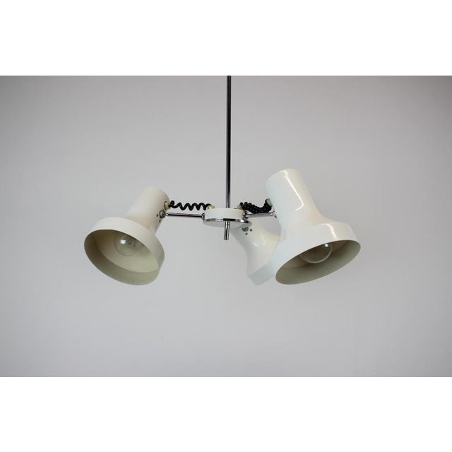 Made in czechoslovakia. Made of metal, chrome. 3x60w, e27 or e26 bulb. Re-polished. Good original condition. Us wiring...