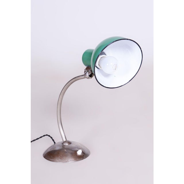 Bauhaus Table Lamp in Chrome, Czech, 1930s For Sale - Image 9 of 11