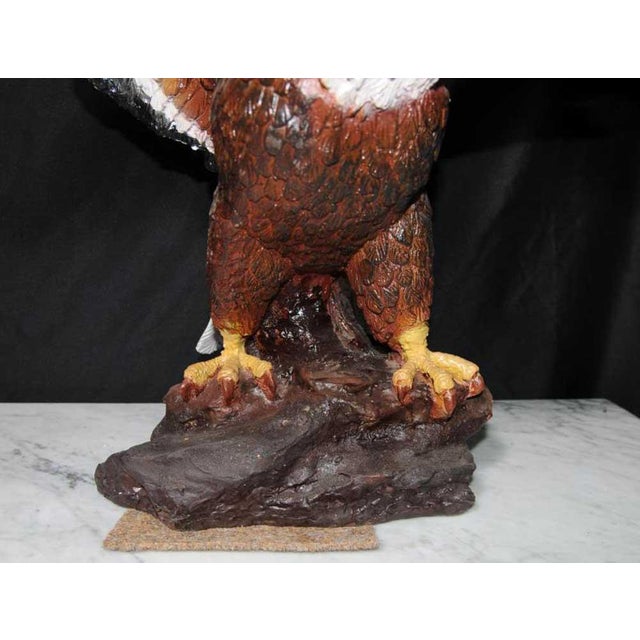 Metal Coloured Bronze American Golden Eagle Statue For Sale - Image 7 of 10