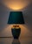 Metal Antique Art Deco Pottery Table Lamp with Japanese Florals and with New Dupion Silk Shade from PZH Gouda, 1920s For Sale - Image 7 of 17