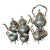 Mid 20th Century Birmingham Silver Co Silver Plate Tea Set Coffee Service Kettle on Stand Teapot - 6 pcs For Sale