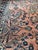 Antique Botanical Sarouk GEM Salmon, Coral, Pink & Peacock Blue Rug 10.3 x 13.4 For Sale - Image 13 of 14