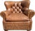 Brown Chair and Ottoman Set in Saddle Toned Leather by Ralph Lauren For Sale - Image 8 of 17
