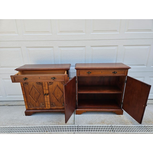 Art Nouveau CTH Sherrill Mahogany Neoclassical Style Cabinets For Sale - Image 3 of 14