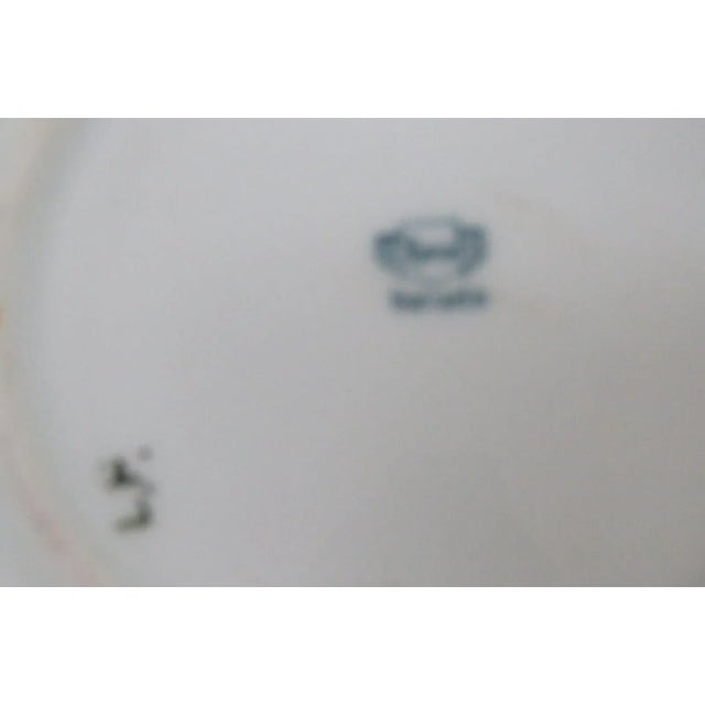 1920s Thomas Bavaria Porcelain Hand Painted Green and Yellow Flowers Small Plate For Sale - Image 5 of 7