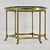 1980s Lebarge Style Brass and Glass Side Table For Sale - Image 4 of 8