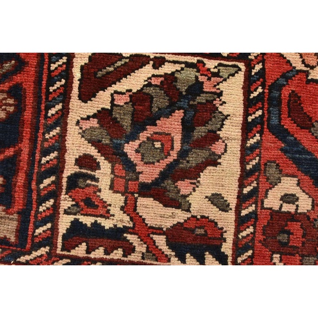 Bakhtiari Rug 5'3'' X 9'11'' Multicolor Wool Semi-Antique Hand-Knotted Carpet For Sale - Image 10 of 15