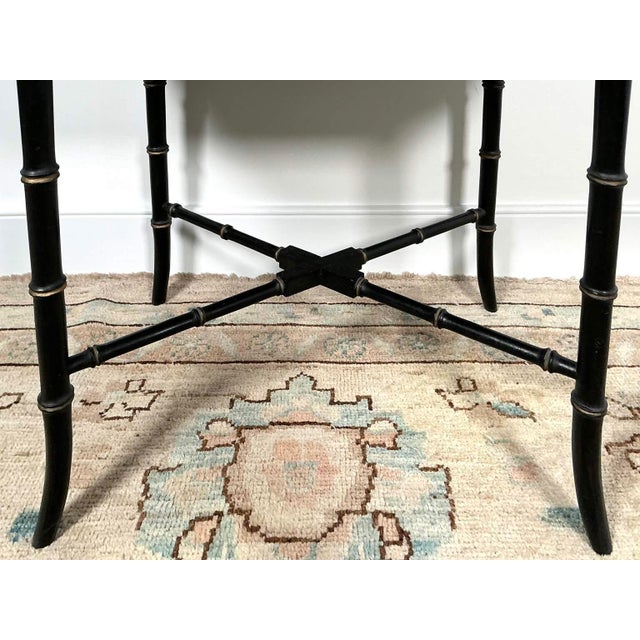 Antique English Paper Mâche Floral Tray Table For Sale In New York - Image 6 of 11