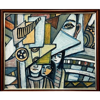 Erik Heinertz, Composition, 1967, Acrylic Painting For Sale