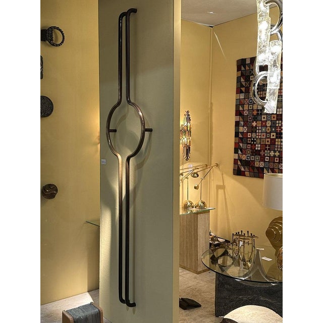 Metal Tubular Push and Pull Brass Double Door Handles, 1960s, Set of 2 For Sale - Image 7 of 13