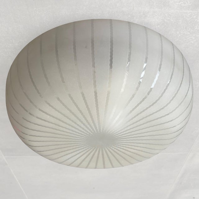 Model 11619 Ceiling Lamp in Glass and Steel by Harald Notini for Böhlmarks, Sweden, 1940s For Sale - Image 10 of 10