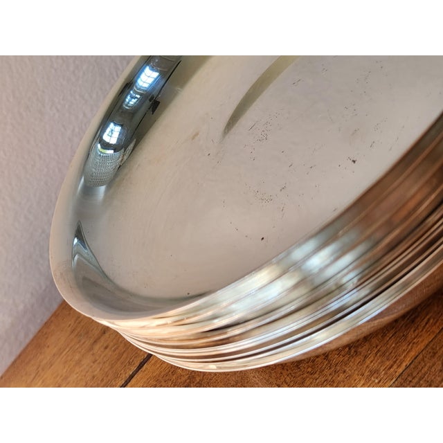 Vintage silver plate hors d'oeuvre plates perfect for the upcoming holiday season. Nice rim and easy to hold. The perfect...