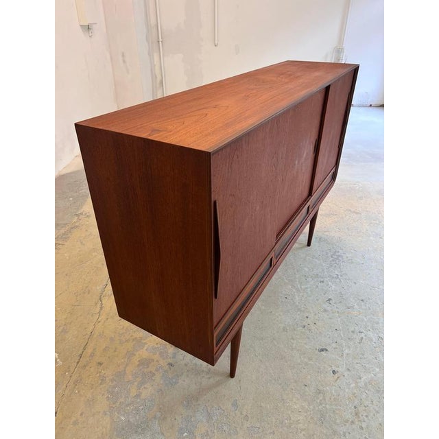 High Sideboard in Teak, Denmark, 1960s For Sale - Image 10 of 11
