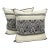2000s Gray Damask Pattern Throw Pillows- a Pair For Sale
