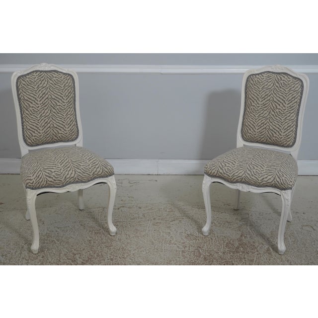 Set of 10 MGM White Painted Louis XV Dining Chairs For Sale - Image 12 of 18