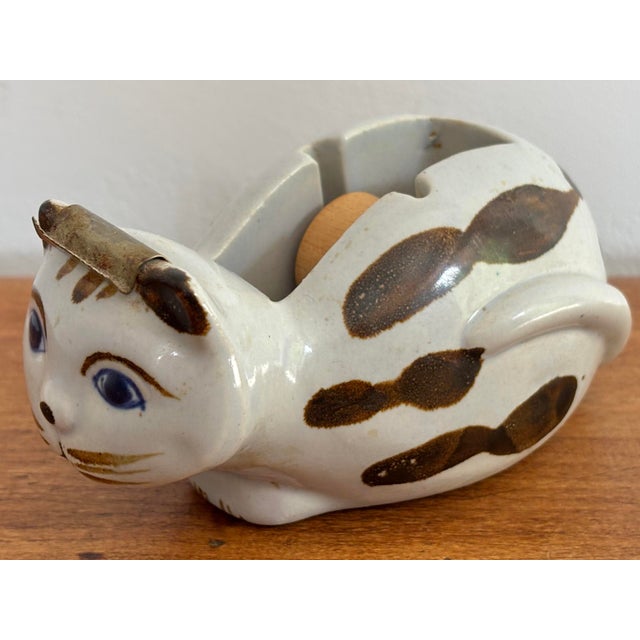 Brown 1970s Cat Tape Dispenser For Sale - Image 8 of 8