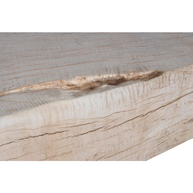 Modernist Bleached Lychee Wood Coffee Table or Bench For Sale In Dallas - Image 6 of 7