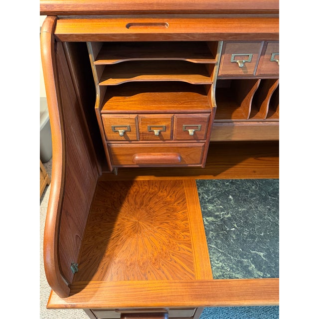 Vintage Postmaster Rolltop Desk For Sale - Image 4 of 18