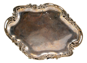 Cut-Out Silver Tray with Reliefs and Friezes