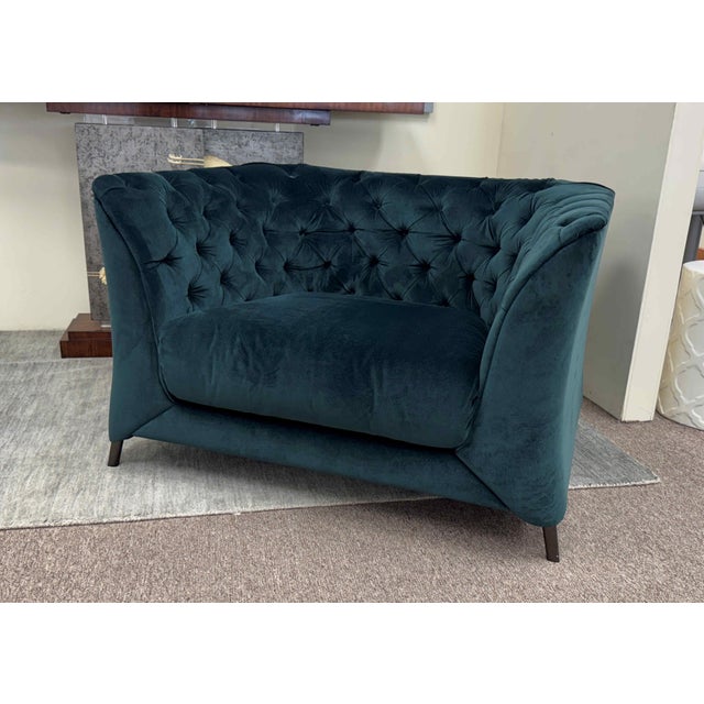 2010s Natuzzi Italia La Scala Tufted Lounge Chair For Sale - Image 5 of 12