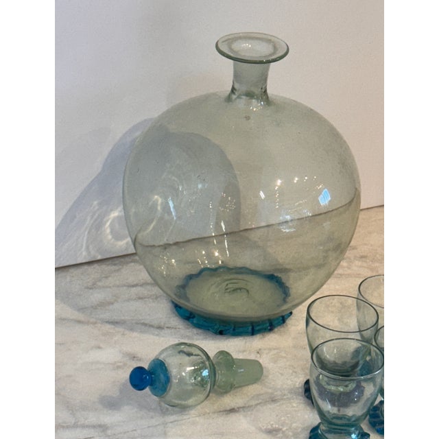 1950s Murano Style Cordial Glass Set- 10 Pieces For Sale - Image 4 of 7