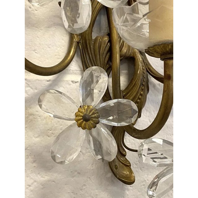 Vintage Sconces in Bronze and Glass, 1960s, Set of 2 For Sale - Image 10 of 12