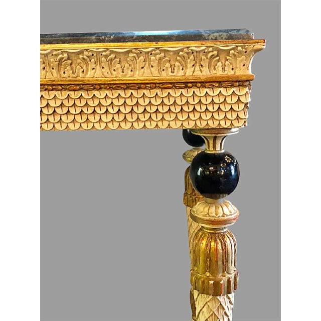 Mid 20th Century Neoclassical Style Marble-Top Consoles Attributed to Maison Jansen - a Pair For Sale - Image 5 of 13