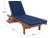 Newport Lounge Chair with Side Table - Natural/Navy with Contrast Piping For Sale In Philadelphia - Image 6 of 12