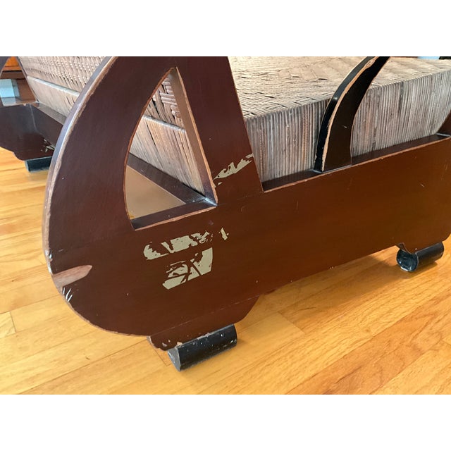 Early 20th Century Imported Rare Teak Art Deco Teardrop Loveseat & Chair For Sale - Image 11 of 18