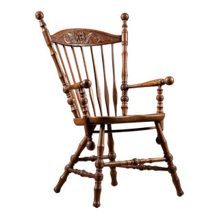 1900 - 1909 Vintage Wooden Green Man Chair For Sale