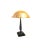 Beautiful French art deco table lamp with marble base, iron stem and geometric cut glass shade. The base dimensions are 6"...