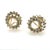 18k Swirl earrings with 60 round diamonds weighing approximately 2.40 carats. 7.40 grams