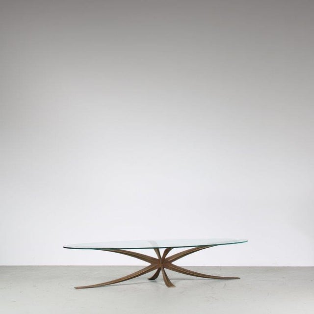 Brass Coffee Table by Michel Mangematin & Roger Bruny, 1960s For Sale - Image 12 of 14
