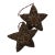 Pair of Hand-Embellished Star Christmas Ornaments – 4” For Sale