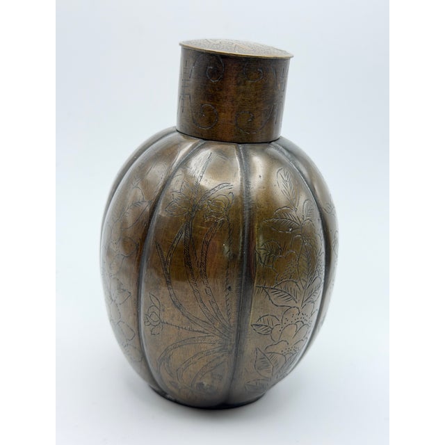Chinese Antique Chinese Copper Tea Caddy For Sale - Image 3 of 12