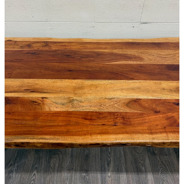 West Elm Live Edge Acacia Wood Dining Table For Sale In Kansas City - Image 6 of 18
