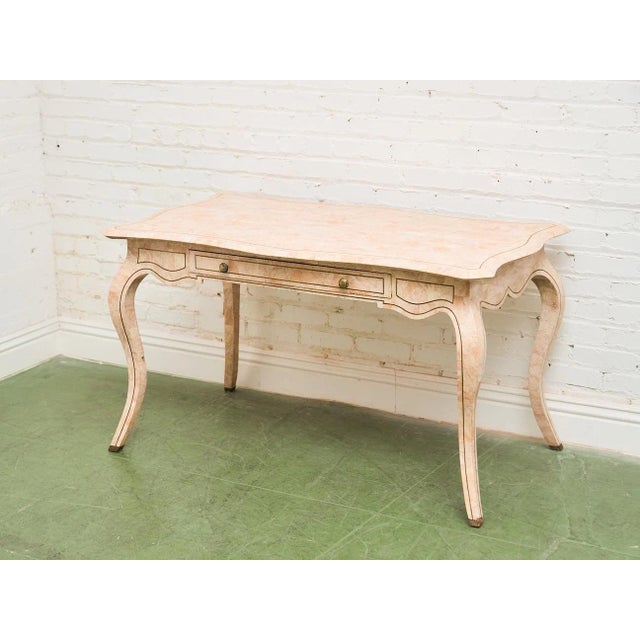Mid 20th Century Maitland-Smith Pink Tessellated Stone Finish Desk, Attributed For Sale In Los Angeles - Image 6 of 12